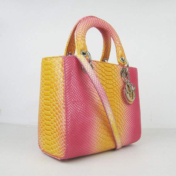 Christian Dior 1887 Snake Leather Shoulder Bag-Red